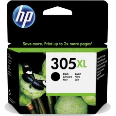 HP 305XL Pigmented Black Ink - High Yield, 240 Pages, Exceptional Quality - 3YM62AE